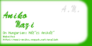 aniko mazi business card